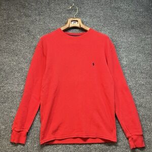 Polo Ralph Lauren Waffle Thermal Long Sleeve Shirt Men's Size Large Red
